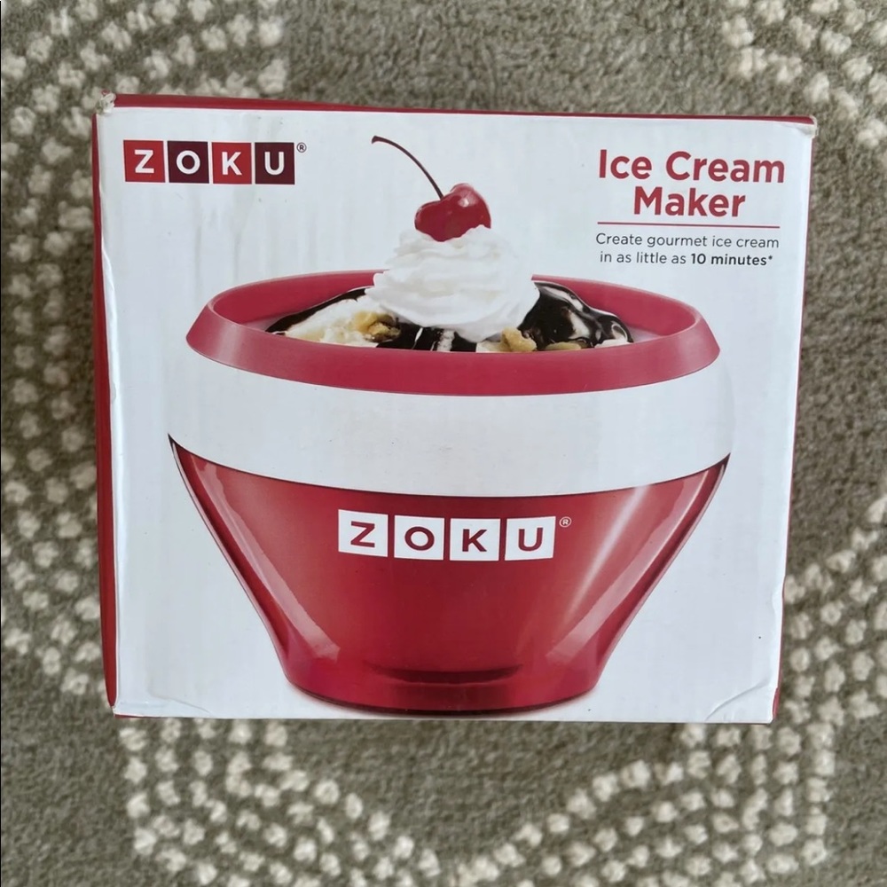 Zoku Stainless Steel Ice Cream Maker, Red